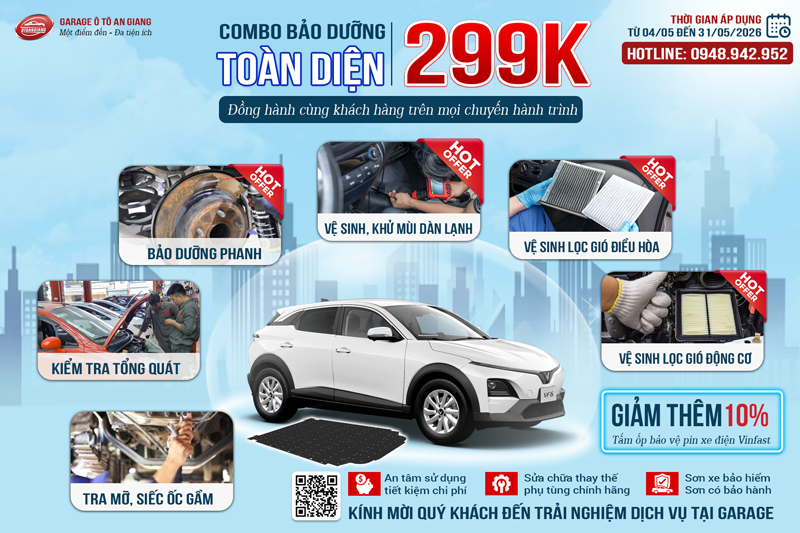 Bảo Dưỡng Ô Tô Nhanh Chóng Tại An Giang | Combo Toàn Diện Chỉ 299K